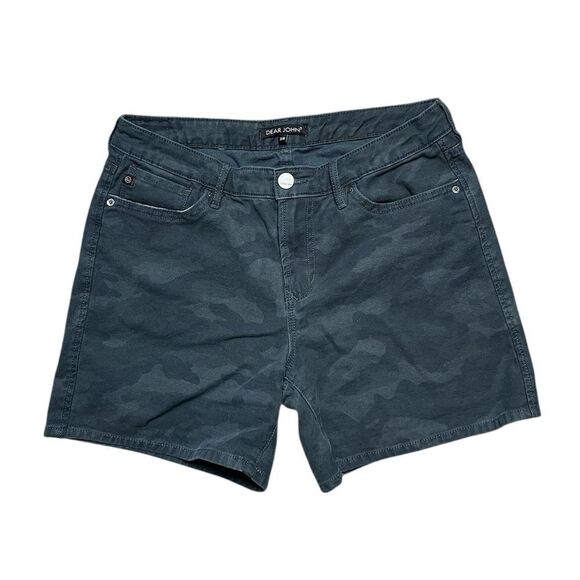 Dear John Pants - DEAR JOHN Camo Denim Shorts Size 28